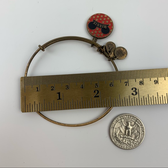 Alex and Ani Disney Minnie Mouse Bracelet Rafaelian Gold Bangle - Adjustable - Picture 11 of 13